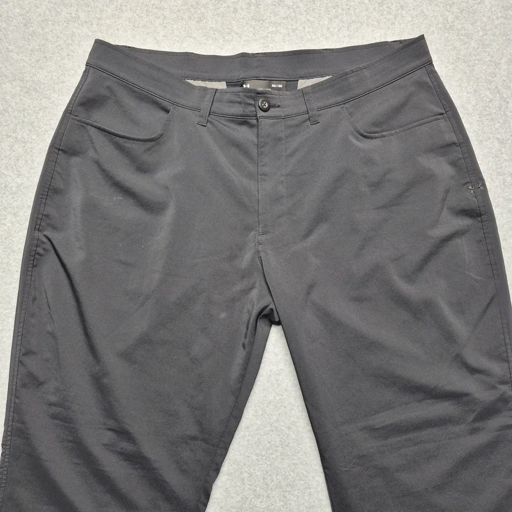 Under Armour Pants Mens Size 40 x 30 Black Loose Fit Golf Chino Outdoor Casual